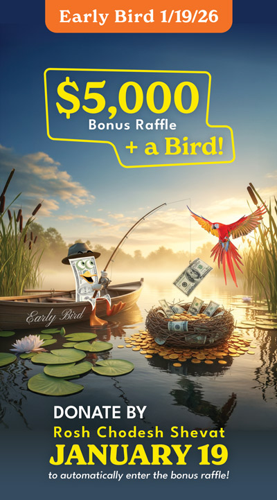 Early Bird Bonus Raffle! $5000 + a Bird - enter before February 13th!
