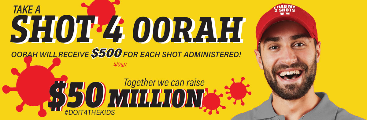 Take a shot 4 Oorah - Oorah will receive $500 for each shot administered.